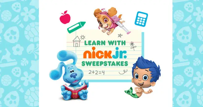 You can enter the Learn with Nick Jr. August Sweepstakes each week for your chance to win a Nick Jr. prize pack including PAW Patrol toys and books