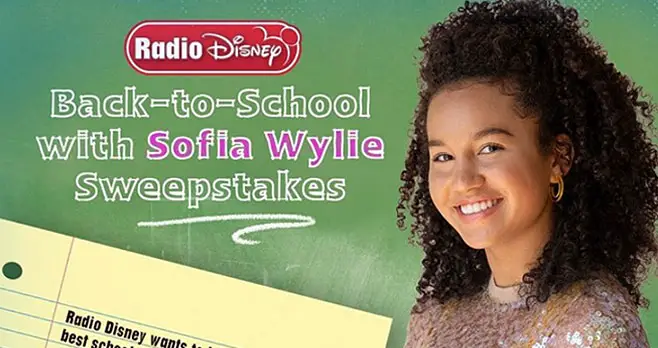#RadioDisney is giving you the opportunity for Sofia Wylie to select back-to-school items for you and a friend up to $2,000 PLUS you will also get $500 in cash #RDSweepstakes
