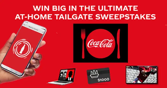 There is No Purchase, Scan, or App Required to Enter or Win the Coca-Cola Kitchen Sweepstakes. When you enter you could win a a 65” TV;portable Bluetooth speaker; and a $250 Fanatics gift card or one of the many gift cards given away.