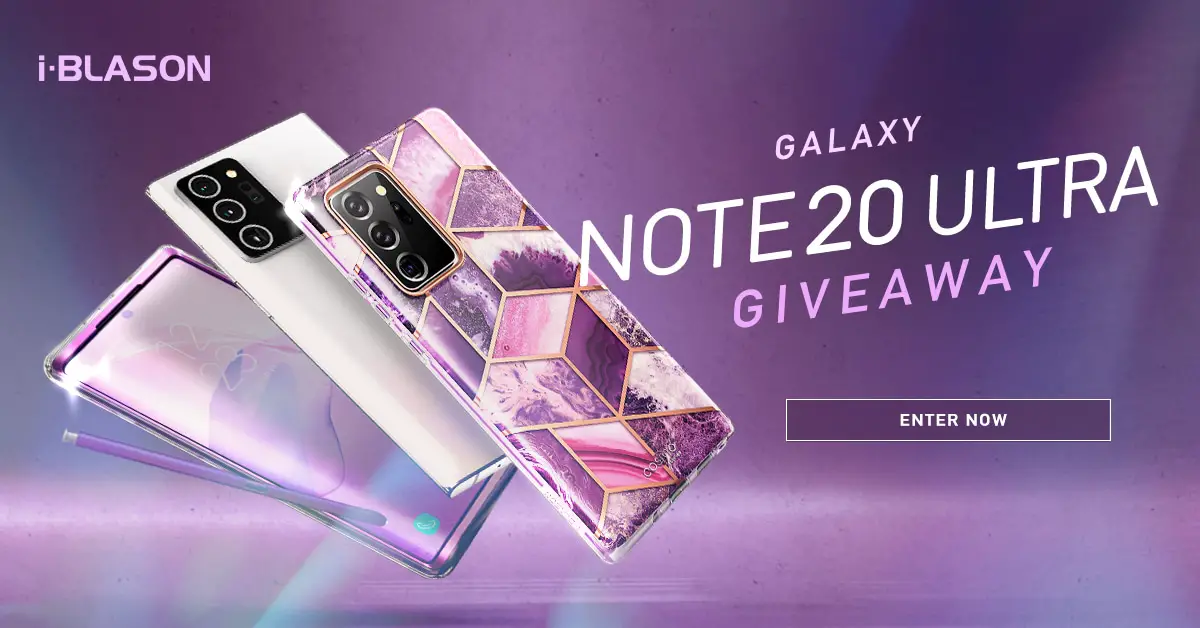 Enter for your chance to win #Samsung Galaxy #Note20 Ultra + 3 Cases of Your Choice by i-Blason, a prize valued at $1,500. A prize valued at $1400. There will also be 5 runner-up prizes, an i-Blason case + $25 Amazon Gift Card