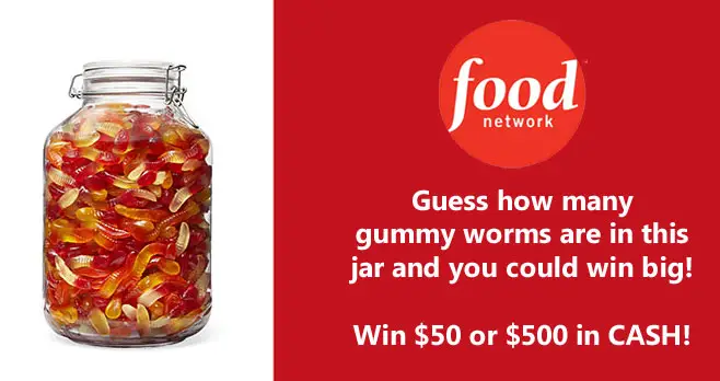 Guess how many gummy worms are in this jar and you could win big from Food Network Magazine! Enter by October 2. The winner will receive $500 and three runners-up will each receive $50!