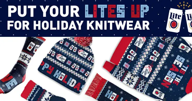 Tag a friend who likes Miller Lite and play the new #MillerLite Holiday Instant Win Game daily to win Miller Lite branded Mittens, Socks, and Holiday hats and scarves.