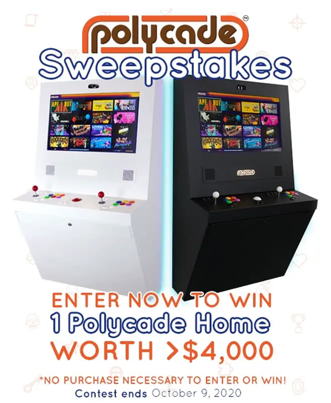 Enter for a chance to win the best home arcade machine on the market from Polycade! Capable of playing all of the classics like Pac-Man as well as modern games like Street Fighter V and Mortal Kombat 11, the Polycade sets a new standard for modern day arcade machines.