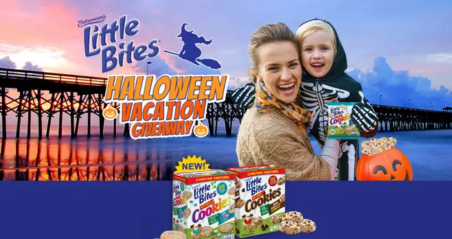 Enter daily for your chance to win family trip to MYRTLE BEACH, South Carolina when you enter the Entenmanns Little Bites Halloween Vacation Giveaway