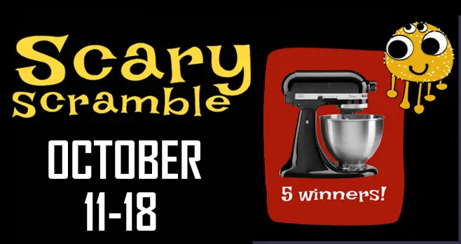 Enter to win a KitchenAid Classic 4.5-Quart Stand Mixer. Search the Halloween Recipes section on either Imperial Sugar or Dixie Crystals’ website and use the clue to find the unscrambled recipe title. When you find the correct recipe, enter correct web page address on the entry form found on one of the above websites.