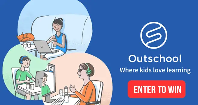 Our Montessori is giving you the chance to win a $50 Amazon gift card and a $20 credit four Outschool. Outschool is a platform where kids can take small group classes on everything from math, social studies, Minecraft and Roblox. It has been a real gift for families who have decided to homeschool on short notice this year to have classes that are social, fun and academic.