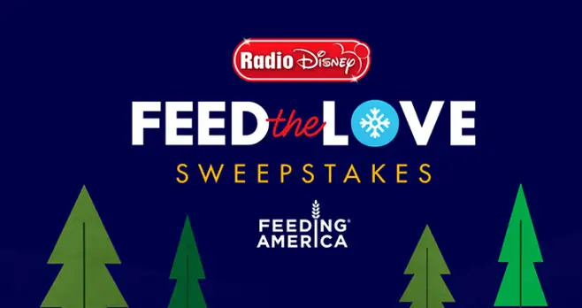 Tis the Season for family! Four #RadioDisney winners will win $1,000 in support of Feed the Love for your next holiday gathering. And because we know it feels good to give to others, on behalf of our winners, Radio Disney will donate 50,000 meals to Feeding America. You too can join us and Feed the Love this holiday season. Visit Disney.com/FeedTheLove to learn how you can bring joy and comfort to children and families.