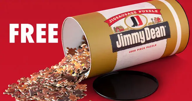 Hurry and pick your free Jimmy Dean gift. They're going fast so be quick about it. Jimmy Dean is giving away Sausage-Scented Wrapping Paper, Glass Sausage Tree Ornament, puzzles, earbuds, and Sausage Mint Bark and Tin!