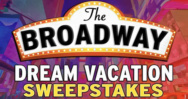 Enter for your chance to win a trip for 2 to New York City #NYC. Celebrate the future return of #Broadway by entering the Broadway Dream Vacation Sweepstakes to win a week-long Broadway-Filled trip of a Lifetime with Shows, Shopping Sprees, Dining, VIP Experiences & more!
