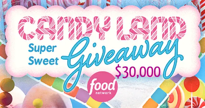Enter for your chance to win a $30,000 cash prize in the Food Network Super Sweet Candyland Giveaway! For even more sweetness, be sure to watch Candy Land Sundays 9|8c. Food Network’s making your candy fantasy a reality! 