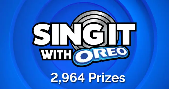 Play the Sing It With Oreo Instant Win Game up to 10 times daily for your chance to win from over 2,900 prizes. Ten winners will get the trip of a lifetime.