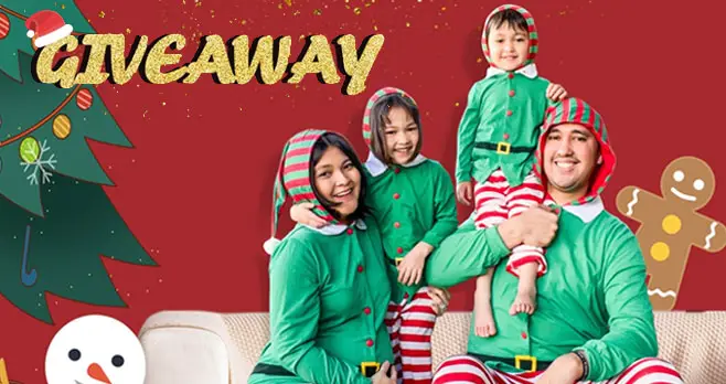 Enter the IFFEI Christmas Pajamas Giveaway daily for your chance to win $100 Paypal cash, or free sets of matching pajamas for Christmas 2021. Tag a friend to get bonus entries.
