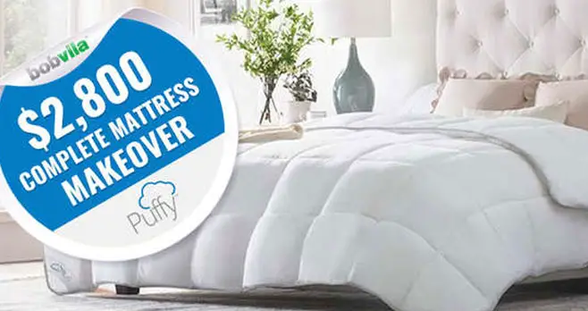 Enter Bob Vila's new sweepstakes daily for a chance to win a Puffy Lux Mattress and all the extras valued at over $2,800