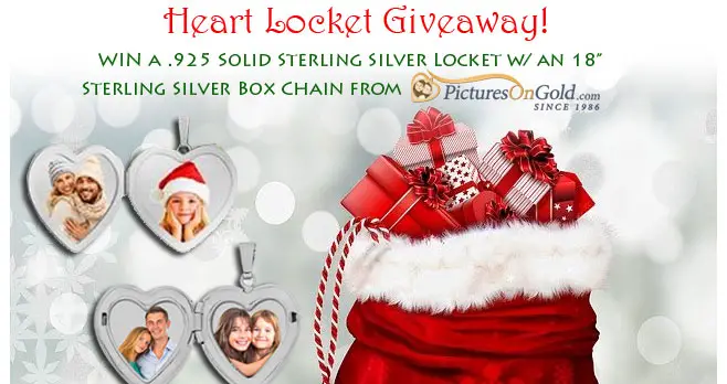 Enter for your chance to win a Beautiful Sterling Silver 2 Photo Heart Locket w/ 18" Box Chain from Pictures On Gold worth $140! They will go even further to make sure your gift is perfect.