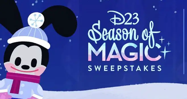 Disney D23's Season of Magic is filled with 23 days of prizes for Disney fans like you! Join the festivities with our daily sweepstakes featuring some of this holiday’s hottest gifts. Let Disney make your season special!