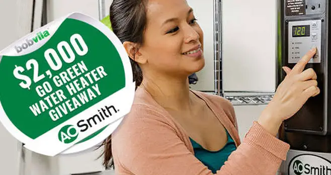 Enter Bob Vila’s new sweepstakes daily for a chance to win an energy-efficient water heater from A. O. Smith!