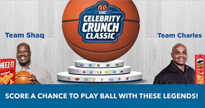 Enter for the chance to play ball for Team Shaq or Team Charles! #CrunchClassicEntry Limit of five entries per member per day through Sweepstakes period. Winners will be drawn on or around 4/12/21. 