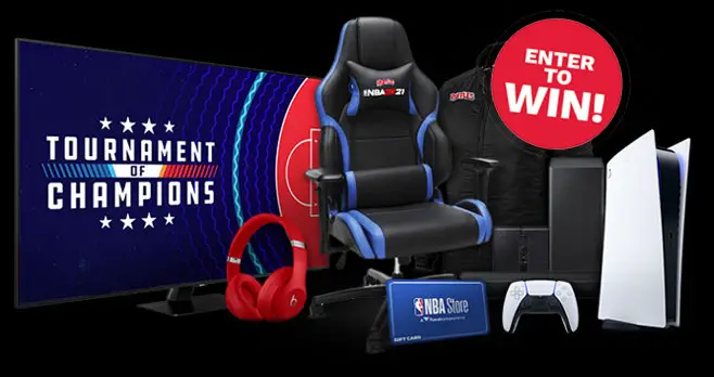 You could score Beats Studio3 Wireless Over‑Ear Headphones and a NBAStore.com gift card if you participate in the Ruffles Tournament of Champions Contest. Take home the crown in all tournaments? You could win the grand prize: an epic baller gaming setup complete with a 4K TV, personalized gaming chair and more.