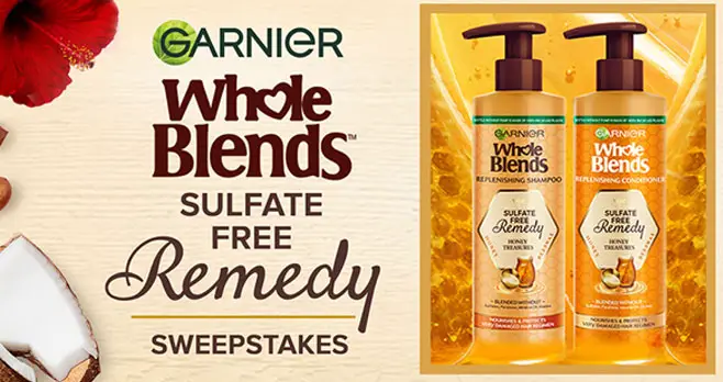 A total of one hundred and fifty (150) sweepstakes prizes will be given out in the Garnier Whole Blends Sulfate Free Remedy Sweepstakes. Enter once a day for your chance to win.