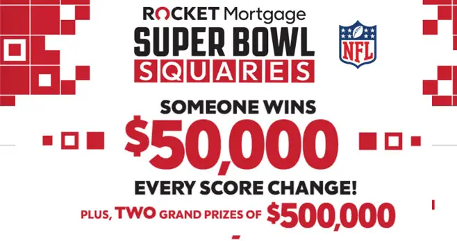 register for Rocket Mortgage Super Bowl Squares Sweepstakes image