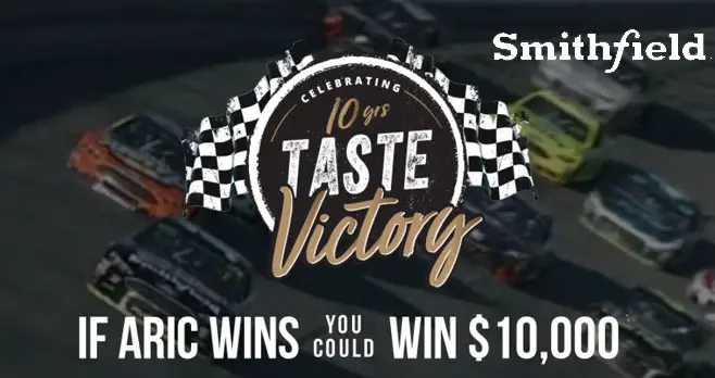 Enter the Smithfield Taste of Victory Sweepstakes for your chance to win one of 3 $10,000 cash prizes, Test your skills to play the instant win game. You get another chance to win every Monday.