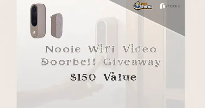 Enter for your chance to win a Nooie Cam Doorbell valued at $150. Always know who's knocking. Welcome your visitors or fend off intruders with the battery-powered Nooie Cam Doorbell. Listen and speak to visitors at the door with two-way audio or reply with pre-recorded messages if you are busy.