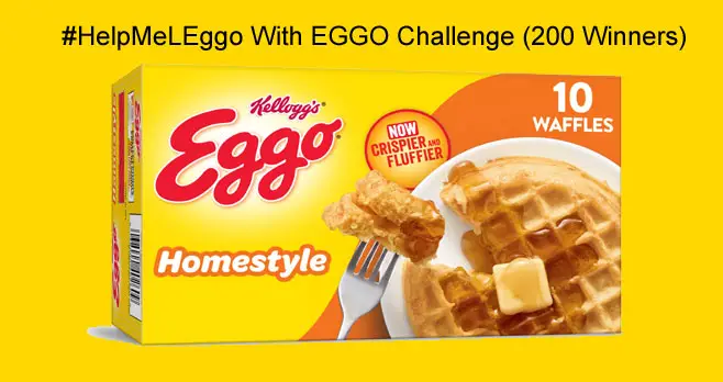 200 WINNERS! Do you want to win FREE Eggo waffles? Comment with what you need to L’Eggo of in the morning with #HelpMeLEggoEntry for the chance to win a box of free Eggo waffles so you can L’Eggo with Eggo!