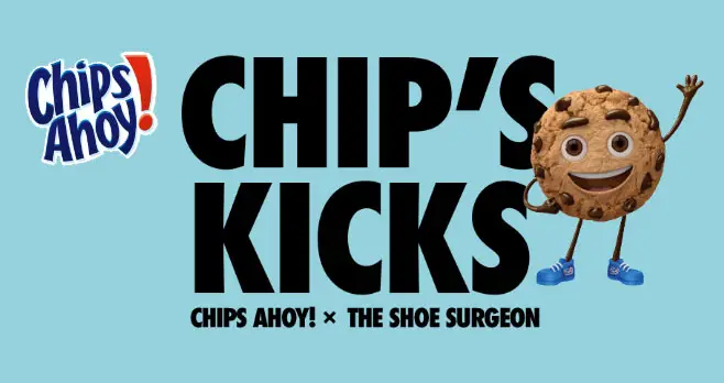 Enter the Chips Ahoy! Kicks Sneaker Sweepstakes daily. Every entry will enter you for the chance to win exclusive prizes and will also trigger a $5 donation, up to $20,000, to Boys & Girls Clubs of America. Chip and the Shoe Surgeon want your design inspiration for his new kicks that will be featured in 2021 advertisements.