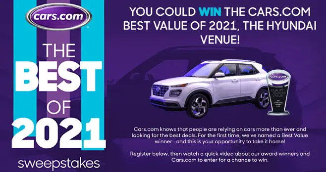 How would you like to win a brand new 2021 Hyundai Venue SEL valued at over $20,000?