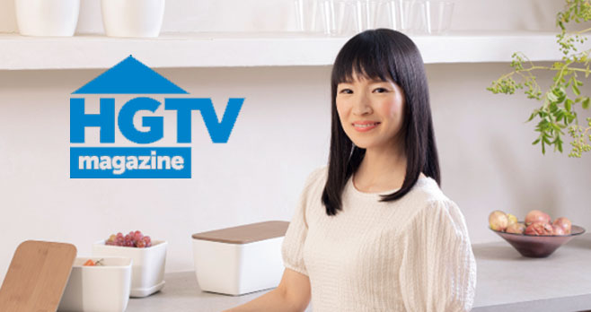 Enter the #HGTV sweepstakes for your chance to win a consultation with Marie Kondo and $1,500 to spend at The Container Store. Four runners-up will win a $500 gift card each to tidy up their space with The Container Store products!
