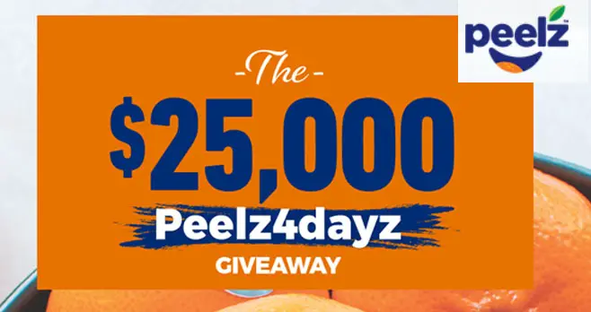 The $5,000 grand prize could be yours! Play the Peelz 4 Dayz Instant Win Game daily for your chance daily cash prizes worth over $20,000 plus you will be entered to win the $5,000 grand prize.