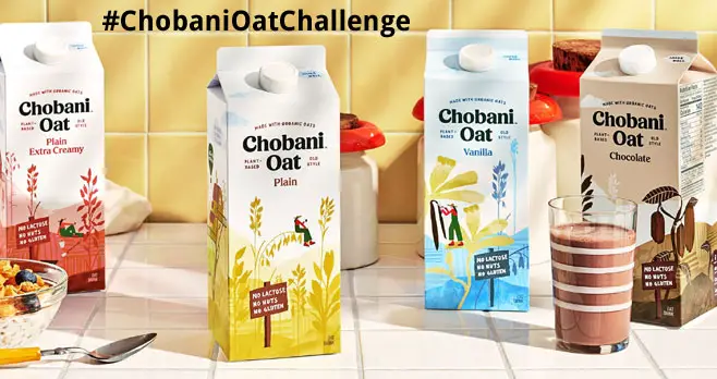 Now until March 16, join the #ChobaniOatChallenge Show all the ways you use Chobani's creamy and delicious oatmilk for a chance to win a 6 month’s supply of Chobani Oat coupons. Big-glass drinking! Cereal-pouring! Coffee-stiring! Baking! 