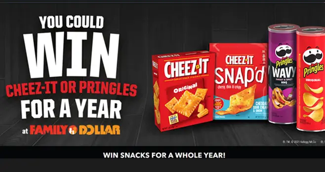 Family Dollar and Kellogg's Family Rewards wants you to win free snacks for a year so they are giving away $250 Family Dollar Gift Card to one hundred winners! Must be 18 years old or older. Limit five entries per member per day. 