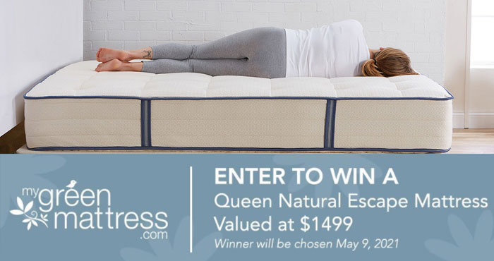 Enter for your chance to win a Green Mattress Queen Natural Escape Mattress
