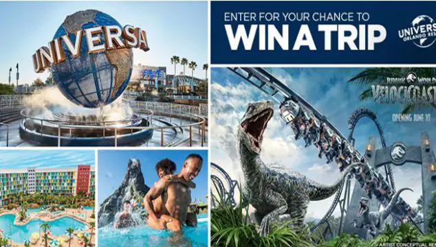 Enter for your chance to win a trip for you and three guests to Universal Orlando Resort from USA Network. With three epic theme parks, you will feel the rush of the hunt as you race through the jungle alongside Velociraptors on Jurassic World VelociCoaster! Plus, you’ll stay at one of Universal’s spectacular resort hotels.