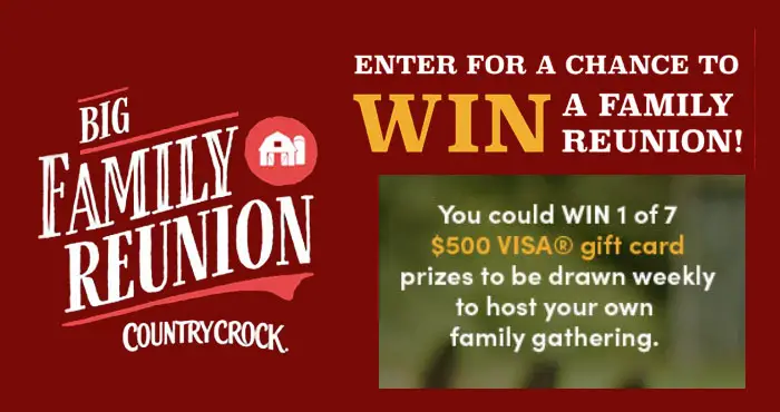 Country Crock Big Family Reunion Sweepstakes