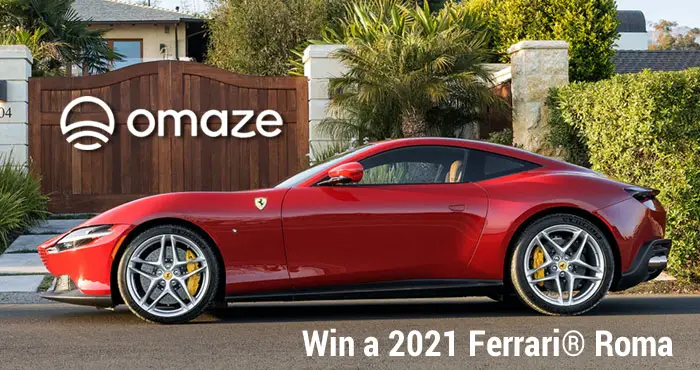 OMAZE is giving you the chance to win a brand new 2021 Ferrari Roma valued at over $292,000! OR you can take a cash prize of $219,270.75 instead. 