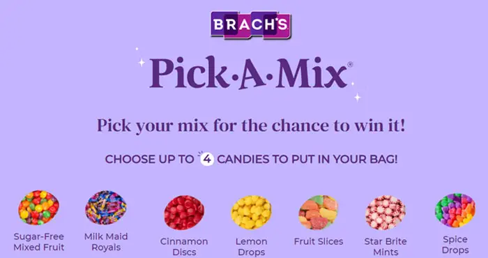 100 winners will win a mix of their favorite Brach's candies and 1 grand prize winner will get an at-home Brach's Pick-A-Mix for their pantry!