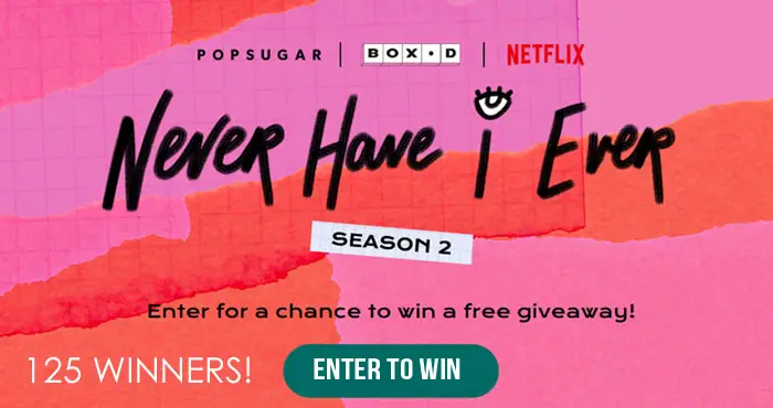 Never have you ever gotten a chance like this to win a fun-filled box to celebrate the season 2 premiere of the #Netflix Never Have I Ever, that is. Buckle up for some steamy teen romance with a few of Devi's cool-girl essentials. Enter from July 17 to July 26 for a chance to be hooked up with all the POPSUGAR-curated loot, delivered straight to your doorstep.