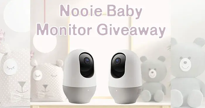 Enter for your chance to win two Nooie Baby Monitor, 360-degree Baby Cameras that automatically sense and track the action in the room in any perspective. Perfect for monitoring any room in your home while your away.