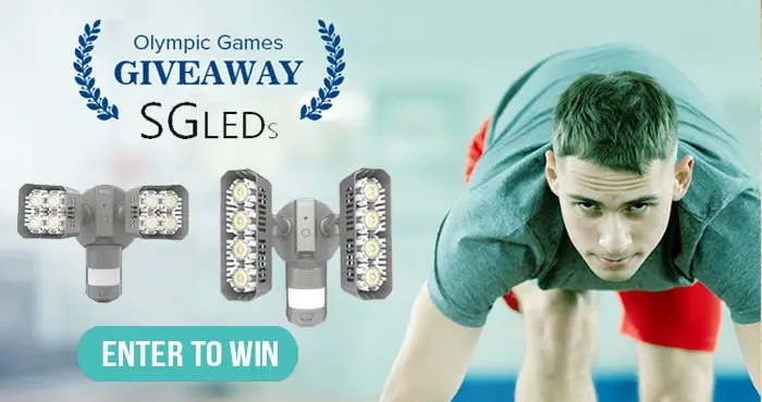 Enter for your chance to win SGLEDs 36W Home Security Lights. These high-quality LED outdoor flood lights are waterproof and the dusk to dawn infrared motion sensor can be triggered by the moving human, cars or animals up to 50 ft sensing range at 180°wide detection angle.
