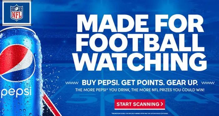 Pepsi Made For Football Watching Instant Win Game