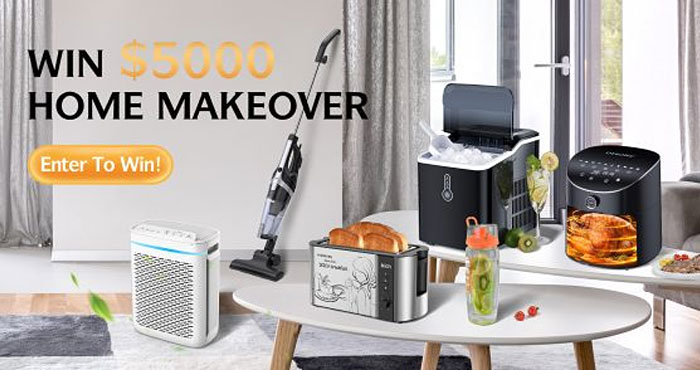 It's time to replace your home appliances and Homasy wants to help by giving away $5000 prizes to upgrade your home appliances!