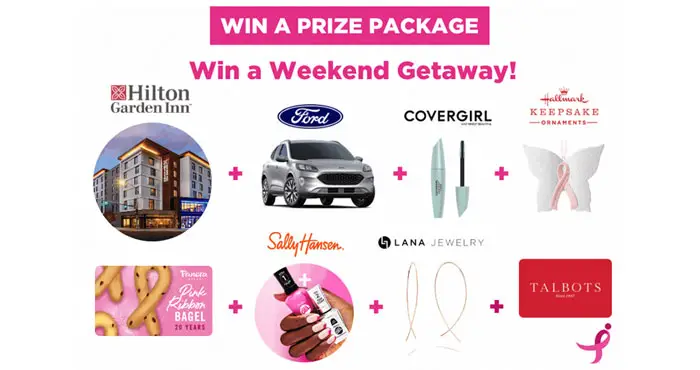 Enter for a chance to win one of the amazing prize packages, including a rental card from Ford, an Echelon GT+ Connect Bike Susan G. Komen edition, gift cards and more!