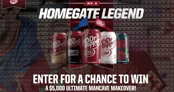 Dr. Pepper Ultimate Mancave $5,000 Makeover Sweepstakes
