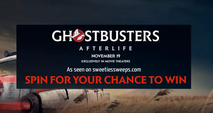 338 WINNERS! Enter the Ghostbusters: Afterlife Sweepstakes for a chance to win the Ectoplasmic Prize Pack, plus one of 100+ instant win prizes. Already a member of Sony Rewards? Use the email address from your Sony Rewards account to register. If not, registering for this promo will sign you up as a new Sony Rewards member.