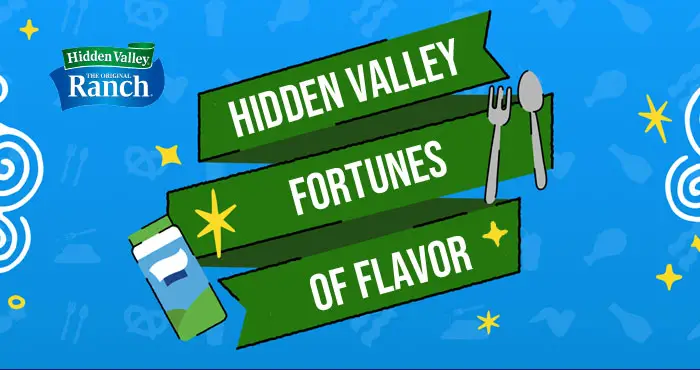 Hidden Valley Ranchology Fortunes of Flavor Instant Win Game (560 Prizes)