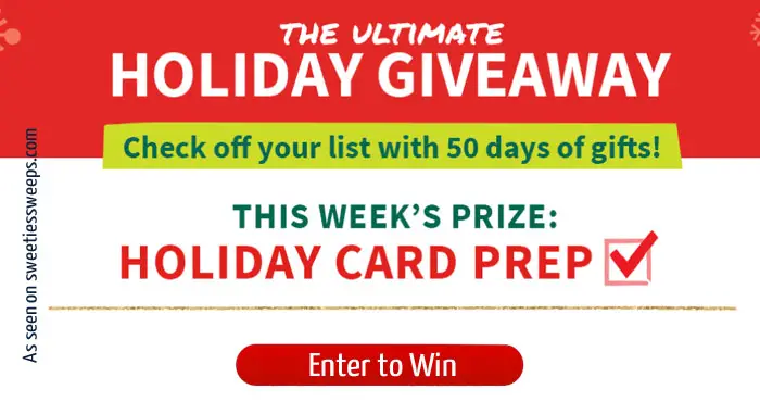 Enter Carter’s Ultimate Holiday Giveaway daily now through October 31st for your chance to win a $100 Carter’s or Vistaprint e-gift card. Check back next week for a new giveaways. 