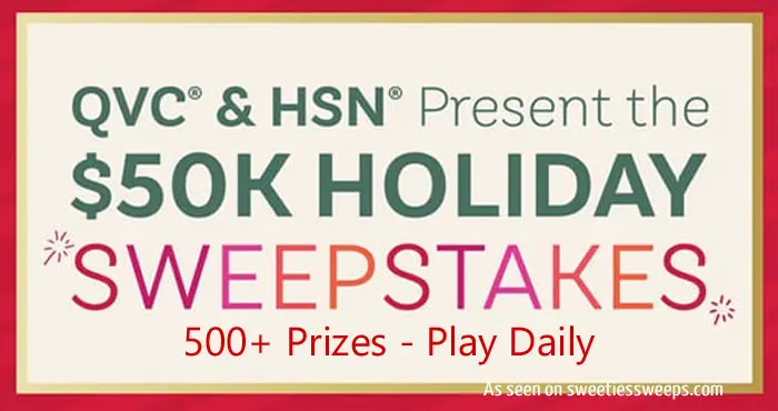 Want a chance to win $50,000? Enter QVC & HSN's sweepstakes now through December 19th. Plus, take a spin in the Instant Win Game and you could win fabulous prizes from some big brands.