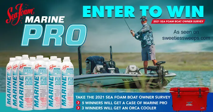 Sea Foam is giving 5 Wired2fish readers a chance to win a case of Sea Foam Marine PRO. Additionally, 3 anglers will be randomly drawn to win an Orca 20-quart cooler.